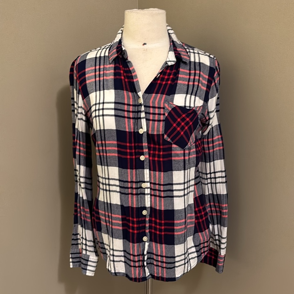 Alexander Jordan Long Sleeve Plaid Shirt Size Medium